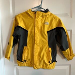 The North Face Kids Yellow and Black Raincoat